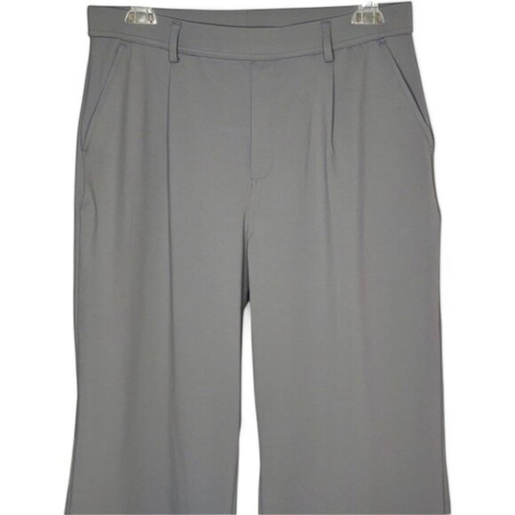 Halara Flex High Waisted Pocket Straight Work Pants - Silent Storm (Gray) - LP - Picture 3 of 11